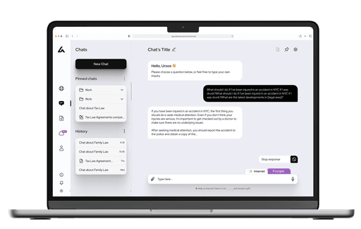 AI Lawyer interface preview
